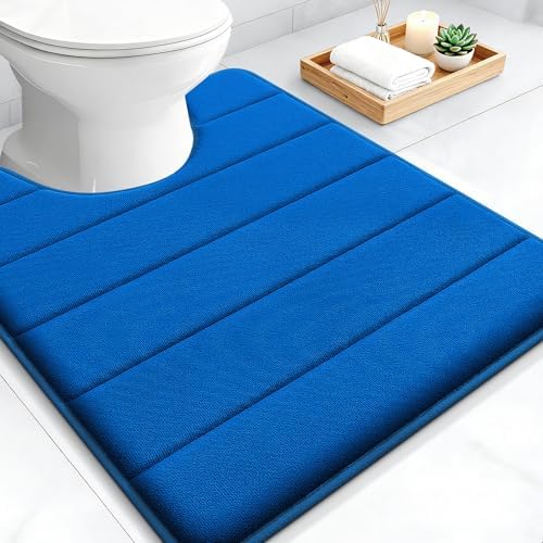 OLANLY Memory Foam Toilet Rugs U Shaped 24x20, Super Soft and Absorbent