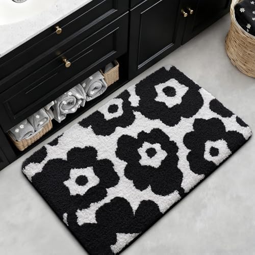 LUMI Bathroom Rug 20x32, Soft Absorbent Microfiber Bath Mat, Non Slip
