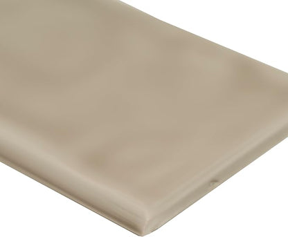 MSI Urbano Warm Concrete 4 in. x 12 in. Glossy Bullnose Ceramic Subway Tile for Bathroom, Kitchen Backsplash, Accent Wall, and Shower Wall