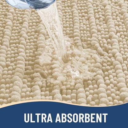 Arotive Bathroom Rugs Mat 30x17, Soft Absorbent Chenille Shaggy Bath Mat