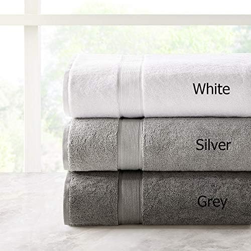 Madison Park Cotton Bath Sheet 2 Piece Oversized, 800GSM, 34" x 68" Grey