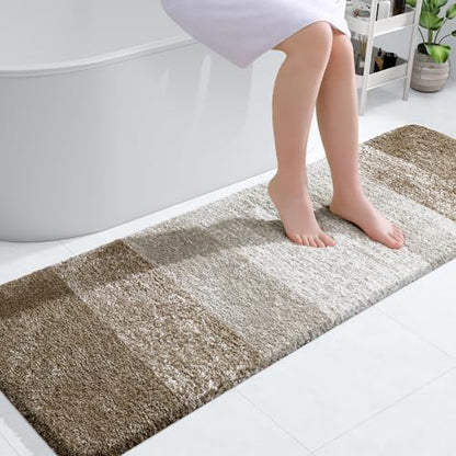 OLANLY Bathroom Runner Rug 59x20, Extra Soft Absorbent Microfiber Bath Rugs