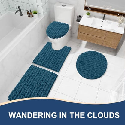 Arotive Round Bathroom Rugs 24x24, Soft Absorbent Chenille Shaggy Bath Mat