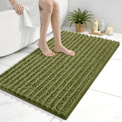 Arotive Bathroom Rugs Mat 36x24, Soft Absorbent Chenille Shaggy Bath Mat
