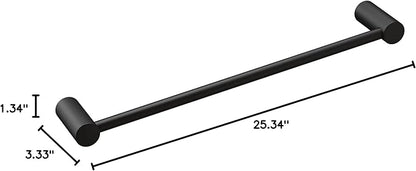 Moen Align Matte Black 24 in. Modern Towel Bar, Wall Mounted Towel Hanger, YB0424BL