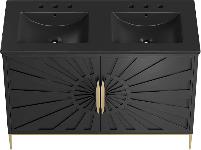Modway Awaken Bathroom Vanity Cabinet, 48", Black Black
