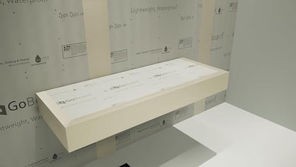 Floating Shower Bench Kit with GoBoard® - Original Shower Bench Bracket® (12x24)-Ideal for New Constructions, Bathroom Reno's, Shower Projects, Shower Bench Kits
