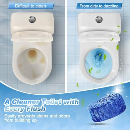 KIISIISO Toilet Bowl Cleaner Tablets,18 Pack, Auto Cleaning, Long-Lasting