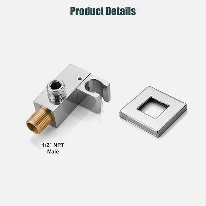Heyalan Hand-held Shower Head Set-SUS304 Handheld Shower,Polish Chrome | SUS304 stainless steel wand, curved-style design, single rain spray, 59-inch long hose and standard 1/2-inch connection