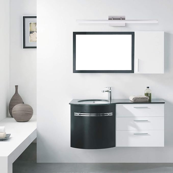 mirrea 36in Modern LED Vanity Light for Bathroom Lighting Dimmable 36w Brushed Nickel (Cold White 5000K)