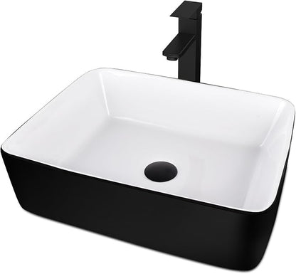 30" Barn Door Bathroom Vanity, Farmhouse Style Standing Pedestal Cabinet with Black and White Ceramic Vessel Sink