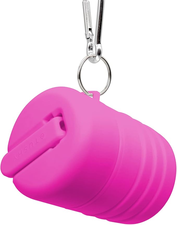 TUSHY Travel Bidet: Collapsible & Expandable for Discreet Portability | Refreshing Clean for Home, Camping, Outdoors & Travel (Helps Hemorrhoid Relief, Peri Bottle for Postpartum Care), Fuchsia Friday