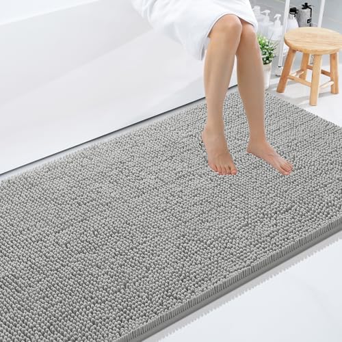 Smiry Bathroom Rugs 59X35, Luxury Chenille Extra Soft Absorbent Bath Mat