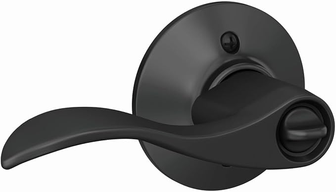 Schlage F51A ACC 622 Accent Door Lever, Keyed Entry Lock, Matte Black