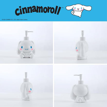 Cinnamoroll Soap Dispenser - Lotion/Hand Sanitizer Resin Pump Dispenser, 12 Ounces, Hard Bathroom Décor, (100% Officially Licensed Product) by Franco