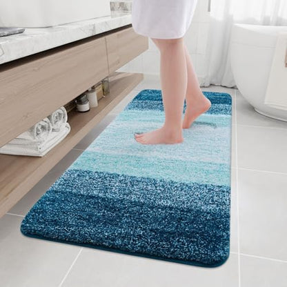 Arotive Microfiber Bathroom Rugs, Shaggy Soft Absorbent Bath Rug, 59x24