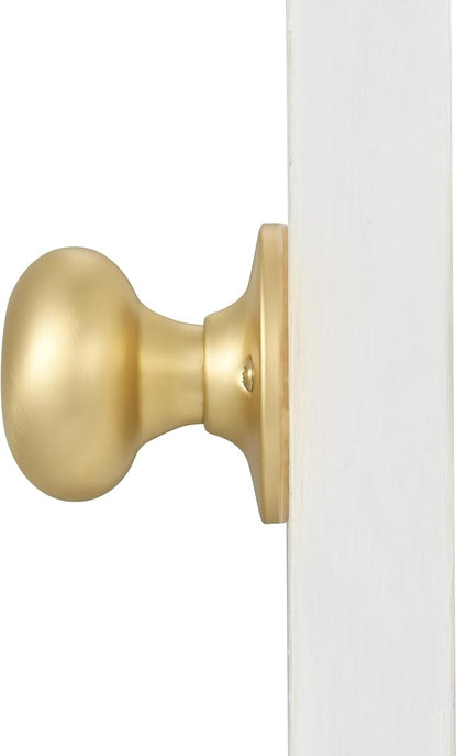 Design House 726950 Cambridge Dummy Door Knob Satin Gold