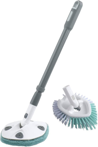 Casabella Tub and Tile Brush with 28 Inch Extendable Handle and Scrubber Pad