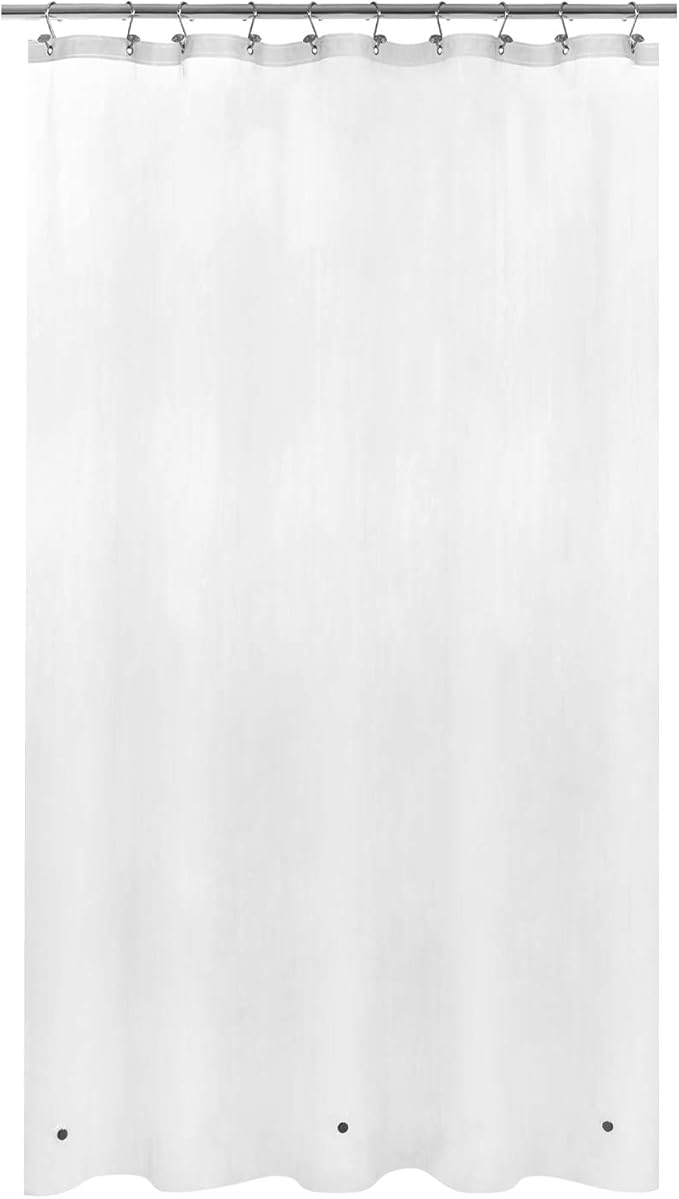 54x78 Stall Size Shower Curtain Liner Frost | 3 Bottom Magnets,10 Rustproof Grommets,Water Proof Heavy Duty PEVA,54W x 78H for Shower Stall or RV Home
