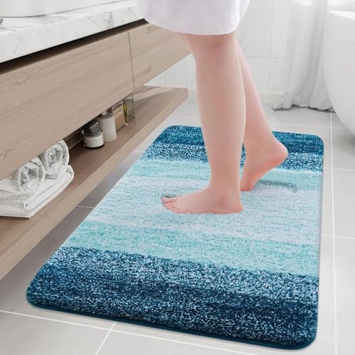 Arotive Microfiber Bathroom Rugs, Shaggy Soft Absorbent Bath Rug, 36x24