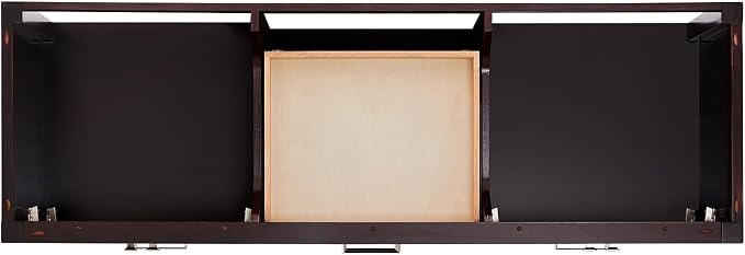 Beckford 66" Espresso Double Bathroom Vanity with 1.5" Italian Carrara Marble Countertop, 2 Rectangular Undermount Sinks, 4 Soft Closing Shaker Doors, 6 Dovetail Drawers