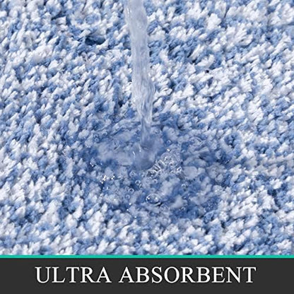 Pauwer Bathroom Rugs Sets 2 Piece, Non Slip Washable Bath Mat, Blue