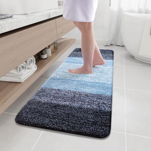 Arotive Microfiber Bathroom Rugs, Shaggy Soft Absorbent Bath Rug, 59x20