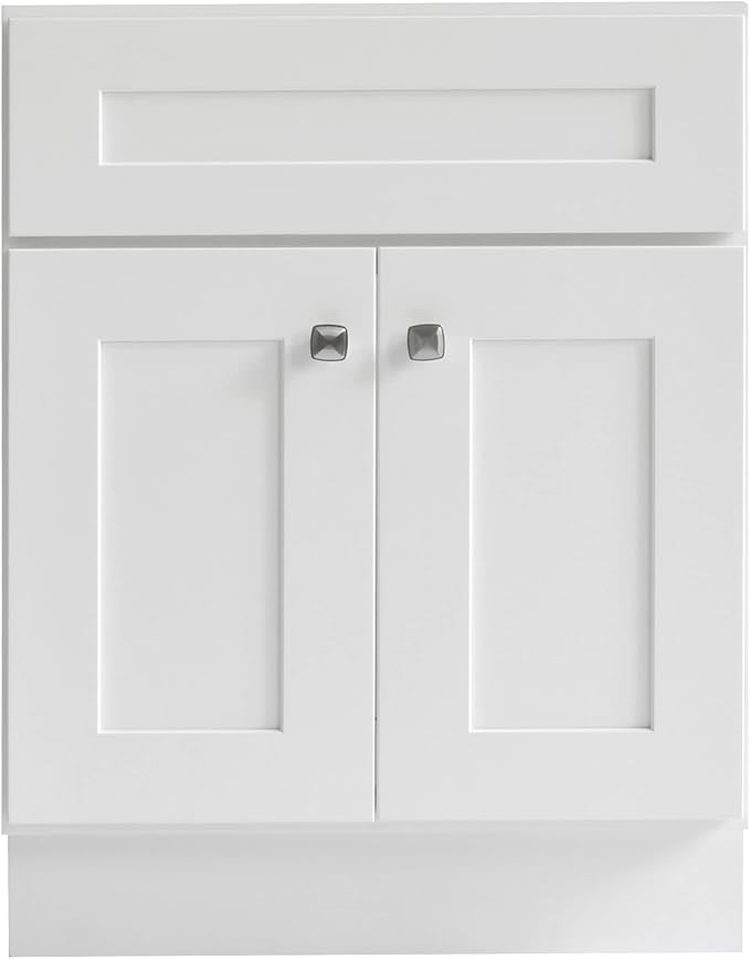 Design House Brookings Bathroom Vanity, 24", White | Freestanding, Contemporary/Modern, Wood, Bath, 215616