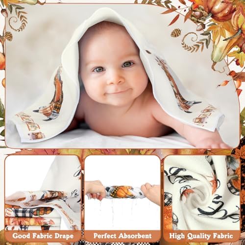 FuWeave 8 Pcs Fall Shower Curtain Set for Bathroom Decor
