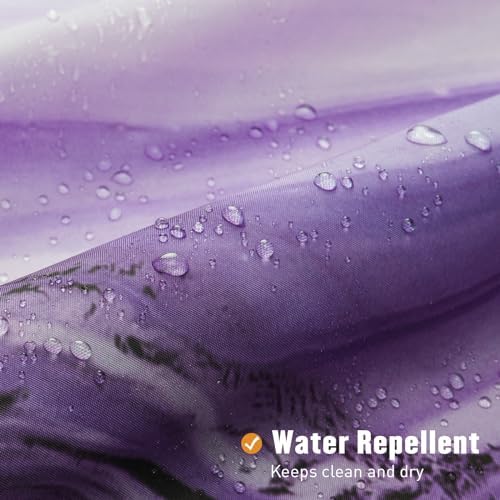 Purple Marble Fabric Shower Curtain, Abstract Watercolor, 72 x 72 Inches
