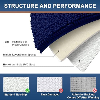 Smiry Round Bathroom Rugs 24X24, Chenille Extra Soft Absorbent Bath Mat