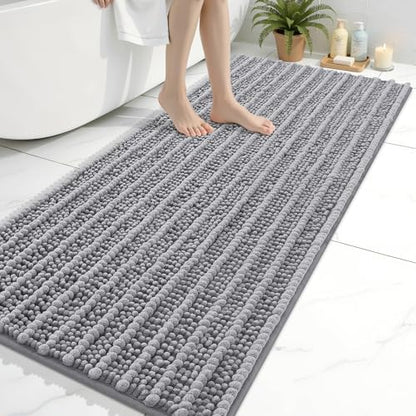 Arotive Bathroom Rugs Mat 60x24, Soft Absorbent Chenille Shaggy Bath Mat