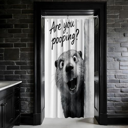 Small Stall Shower Curtain Rv are You Pooping Otter, 48 x 72 Inchs