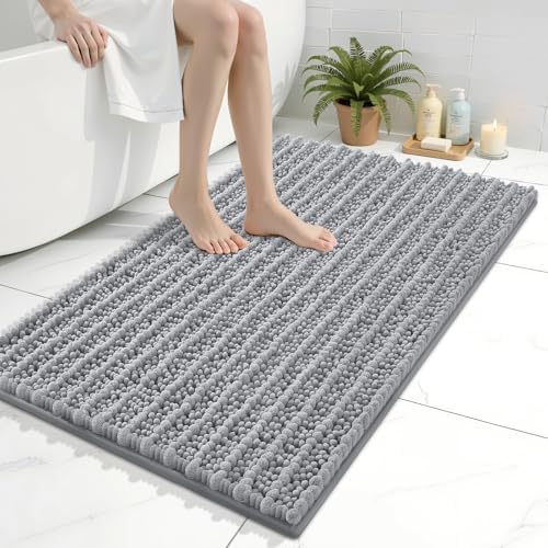 Arotive Bathroom Rugs Mat 36x24, Soft Absorbent Chenille Shaggy Bath Mat