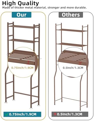 Livilord 3-Tier Over Toilet Storage, Freestanding, Bronze