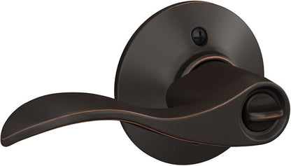Schlage F51A ACC 716 Accent Door Lever, Keyed Entry Lock, Aged Bronze