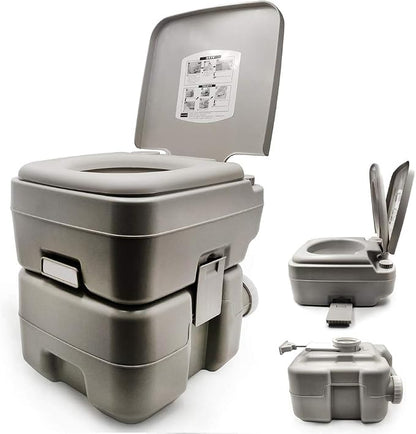 XKMT- 5 Gallon 20L Portable Toilet Flush Travel Camping Outdoor/Indoor Potty Commode