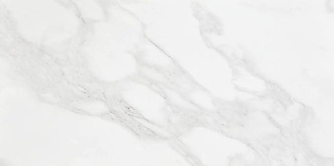 Daltile Perpetuo 12" X 24" Porcelain Marble Look Floor Tile in Polished Brilliant White (9 pieces per carton) (17.01 sqft per carton)