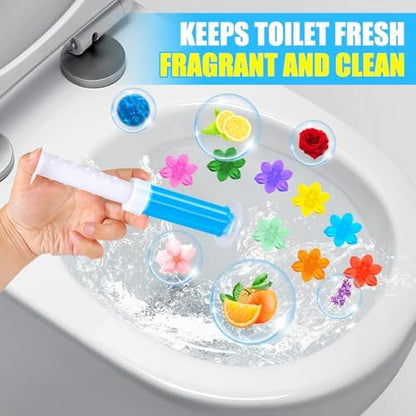 16 Pack Toilet Gel Stamp, 192 Stamps, Flowers Shaped,Toilet Bowl Cleaners