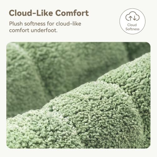 GRANNY SAYS Sage Green Bathroom Rug 20" x 32", Non-Slip Bath Mat