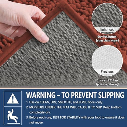 Arotive Bathroom Rugs Mat 30x20, Soft Absorbent Chenille Shaggy Bath Mat