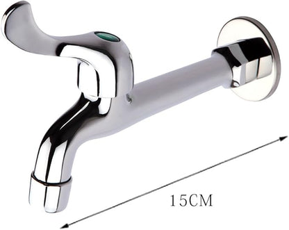 HARPOON Wall Mounted Balcony Mop Sink Faucet Brass Single Handle Cold Garden, Laundry Utility Faucets G1/2'' Inch Thread, Copper Chrome