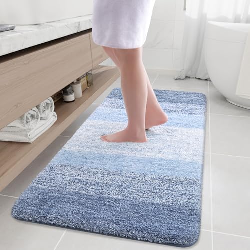 Arotive Microfiber Bathroom Rugs, Shaggy Soft Absorbent Bath Rug, 54x24