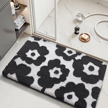 LUMI Bathroom Rug 20x32, Soft Absorbent Microfiber Bath Mat, Non Slip