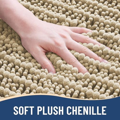 Arotive Bathroom Rugs Mat 59x35, Soft Absorbent Chenille Shaggy Bath Mat