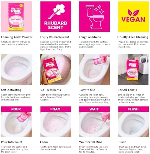 Stardrops The Pink Stuff Miracle Foaming Toilet Powder Kit