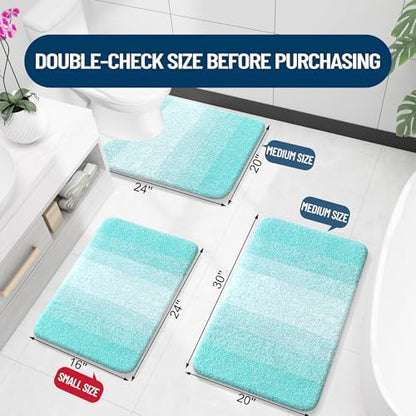 OLANLY Bathroom Rugs Mat 36x24, Extra Soft Absorbent Microfiber Bath Rugs