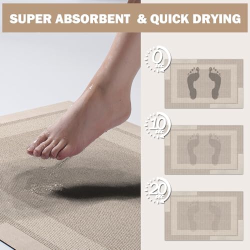 YDKGL Non Slip Bath Mat Long Ultra Thin Bathroom Rugs Runner Fit Under Door