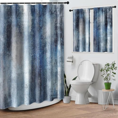 Shower Curtain Set, for Bathroom Decor 72" x 72", Abstract Modern