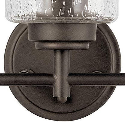 Kichler Winslow 21.5" Vanity Light in Olde Bronze®, 3-Light Transitional Bathroom Light with Clear Seeded Glass. (21.5" W x 9.25" H), 45886OZ